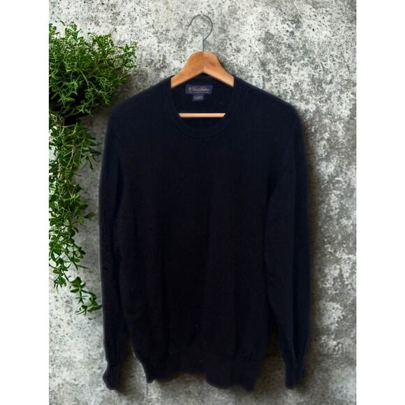 Brooks Brothers 3-Ply Scottish Cashmere Sweater Men’s L Navy Crewneck - Picture 3 of 7